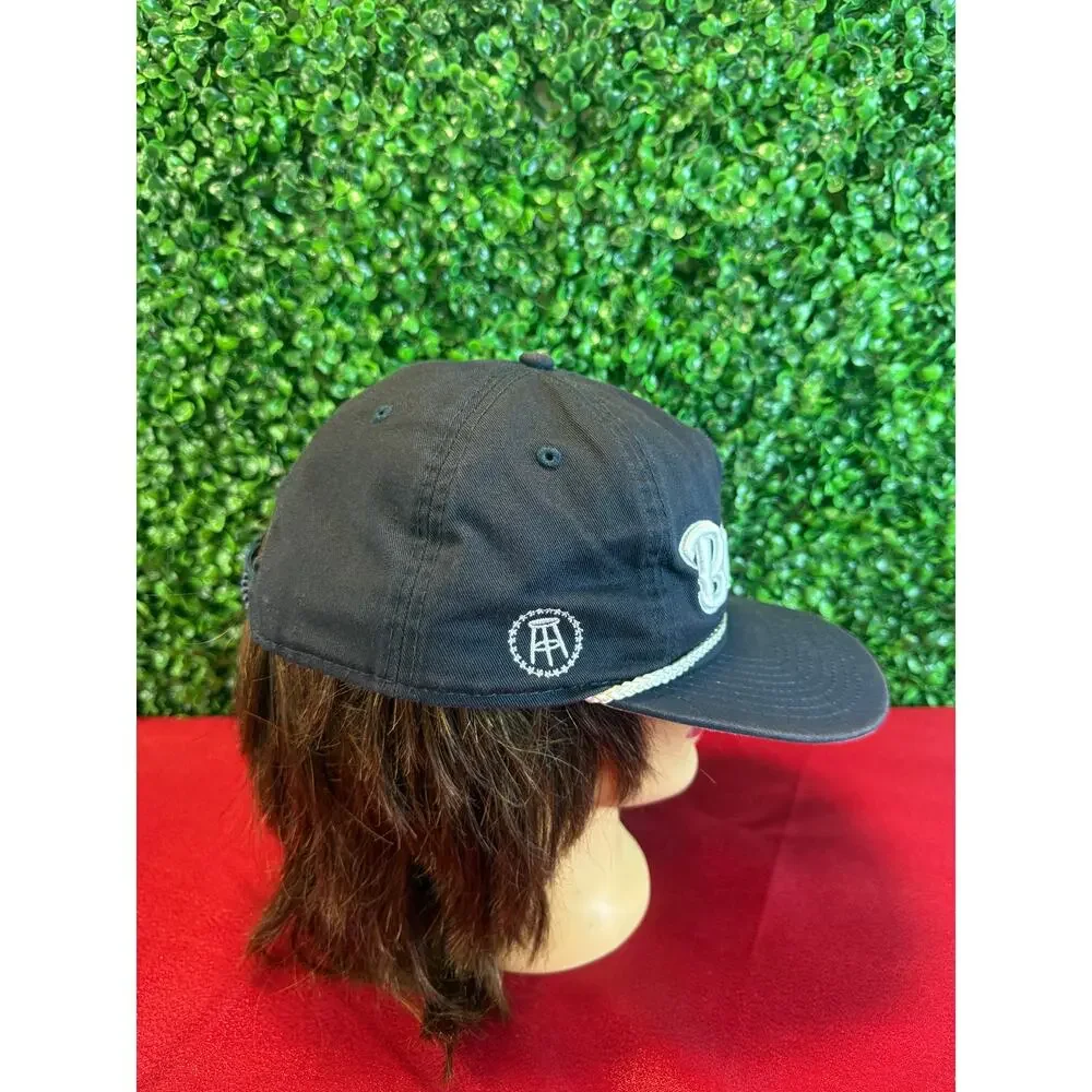 Barstool Sports New Era Script Golfer Hat Black White Rope Snapback Cap Retro